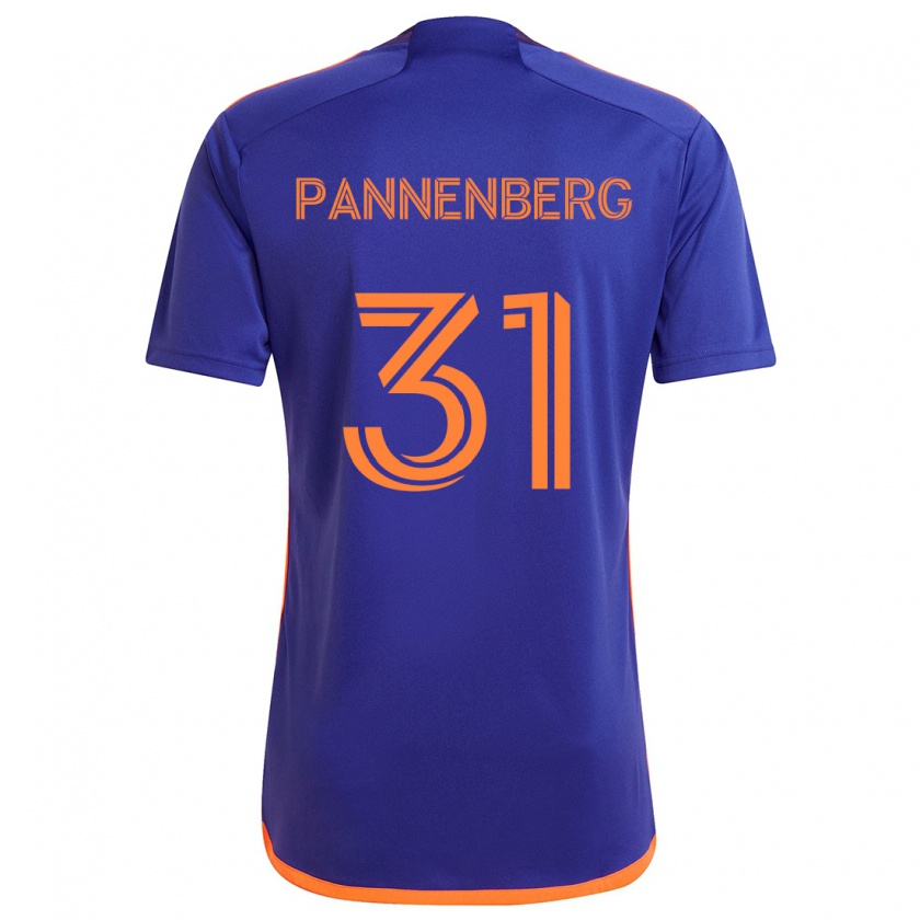 Kandiny Homme Maillot Andrew Pannenberg #31 Violet Orange Tenues Extérieur 2024/25 T-Shirt