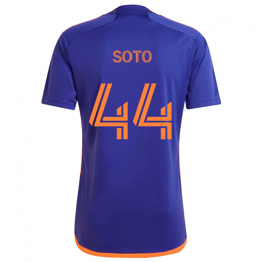 Kandiny Homme Maillot Ezekiel Soto #44 Violet Orange Tenues Extérieur 2024/25 T-Shirt