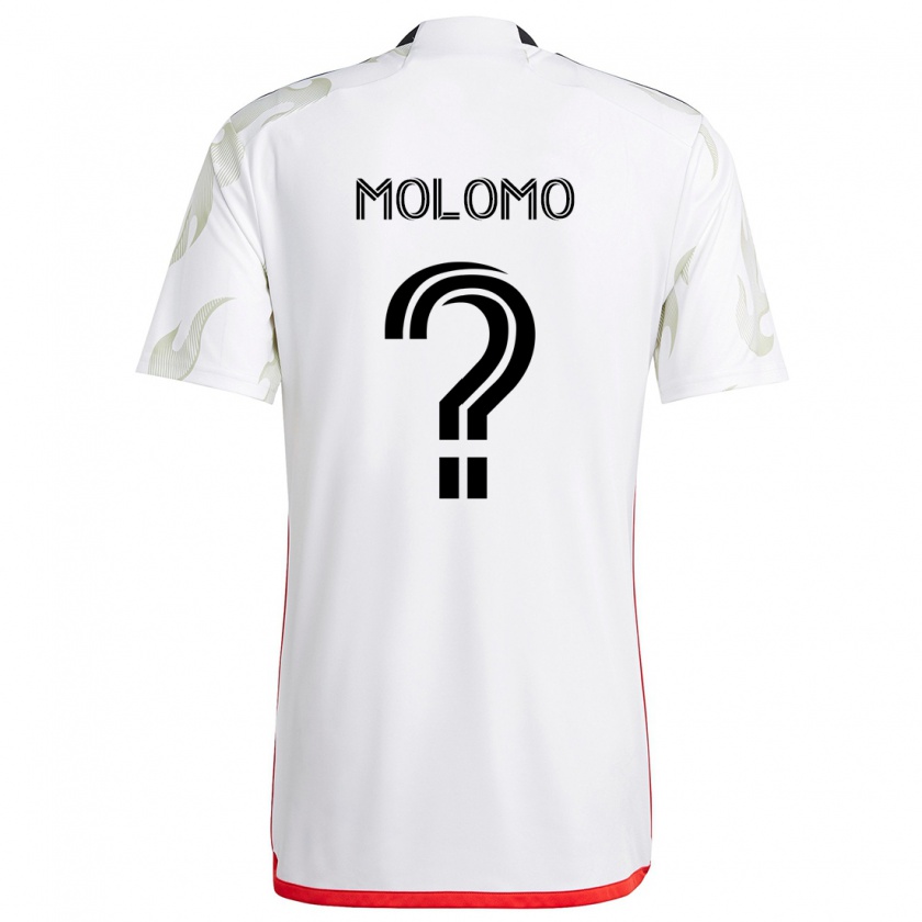 Kandiny Homme Maillot Zach Molomo #0 Blanc Rouge Noir Tenues Extérieur 2024/25 T-Shirt