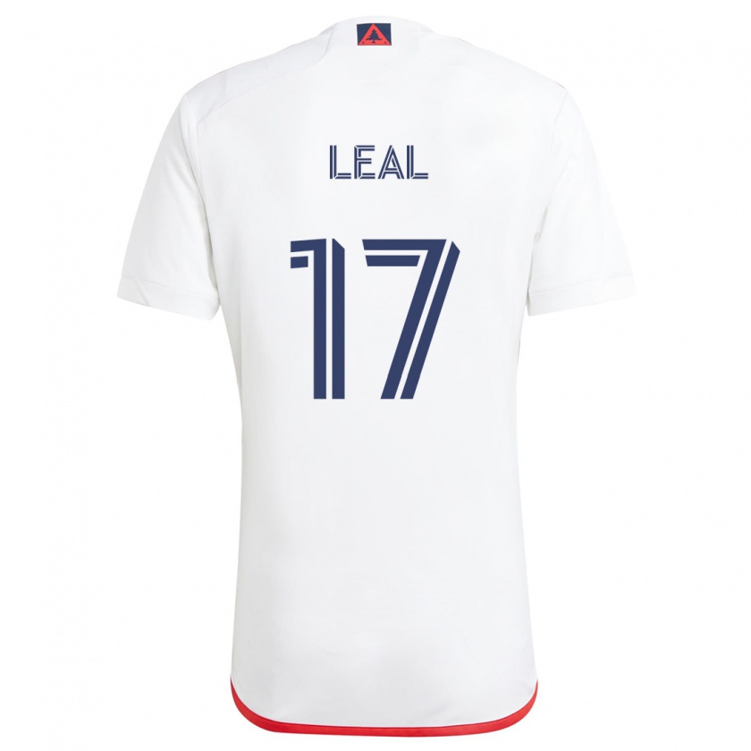 Kandiny Homme Maillot Patrick Leal #17 Blanc Rouge Tenues Extérieur 2024/25 T-Shirt