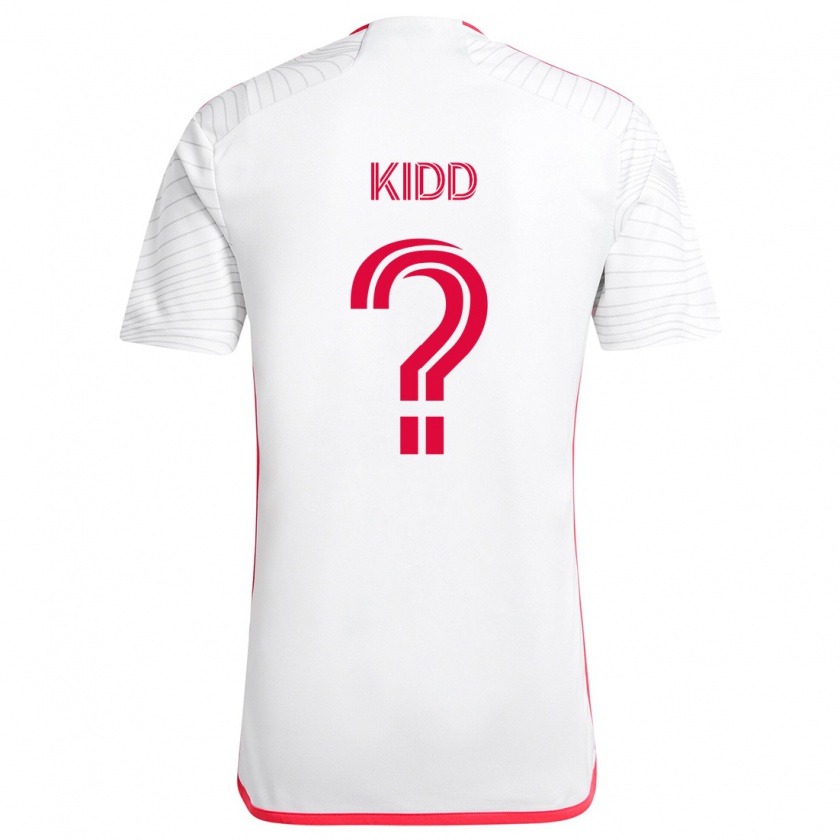 Kandiny Homme Maillot Matteo Kidd #0 Blanc Rouge Tenues Extérieur 2024/25 T-Shirt