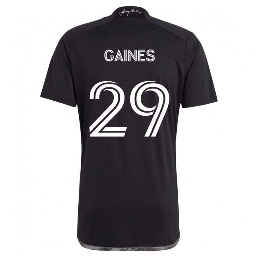 Kandiny Homme Maillot Julian Gaines #29 Noir Tenues Extérieur 2024/25 T-Shirt