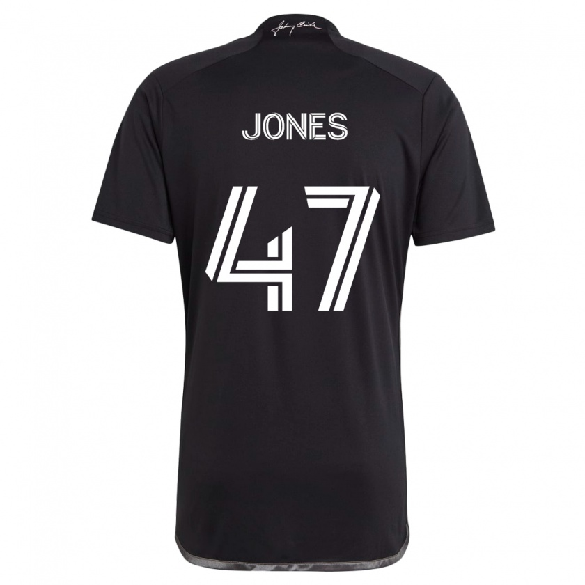 Kandiny Homme Maillot Isaiah Jones #47 Noir Tenues Extérieur 2024/25 T-Shirt