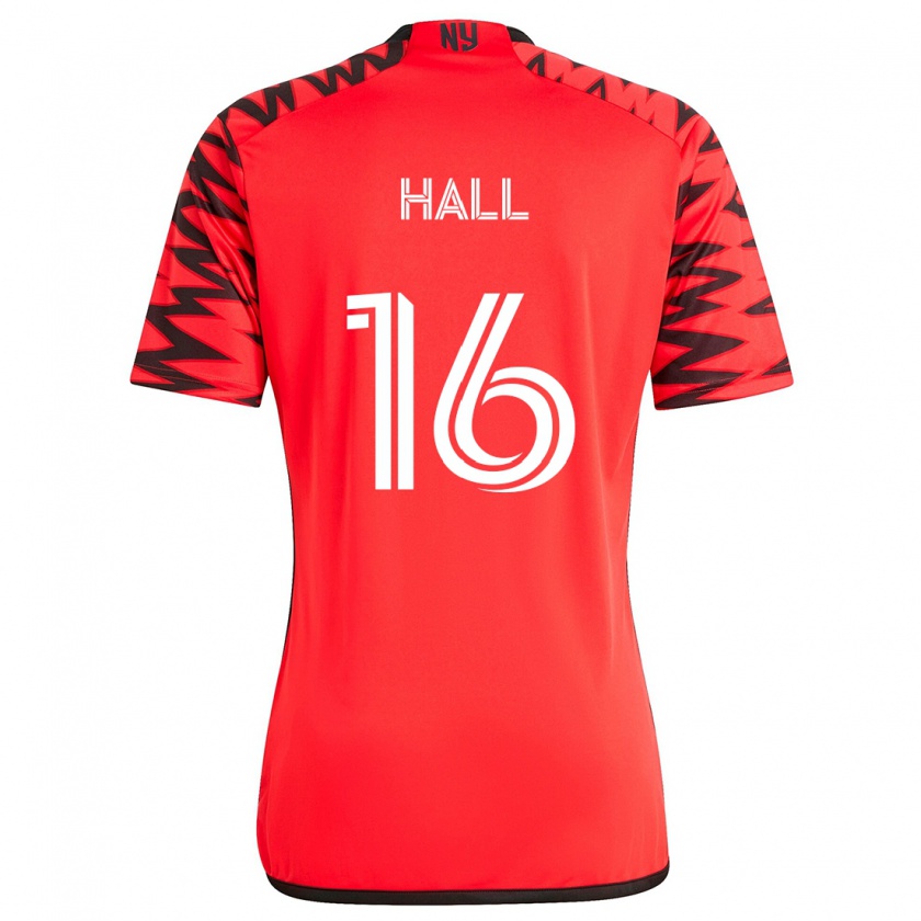 Kandiny Homme Maillot Julian Hall #16 Rouge Noir Blanc Tenues Extérieur 2024/25 T-Shirt