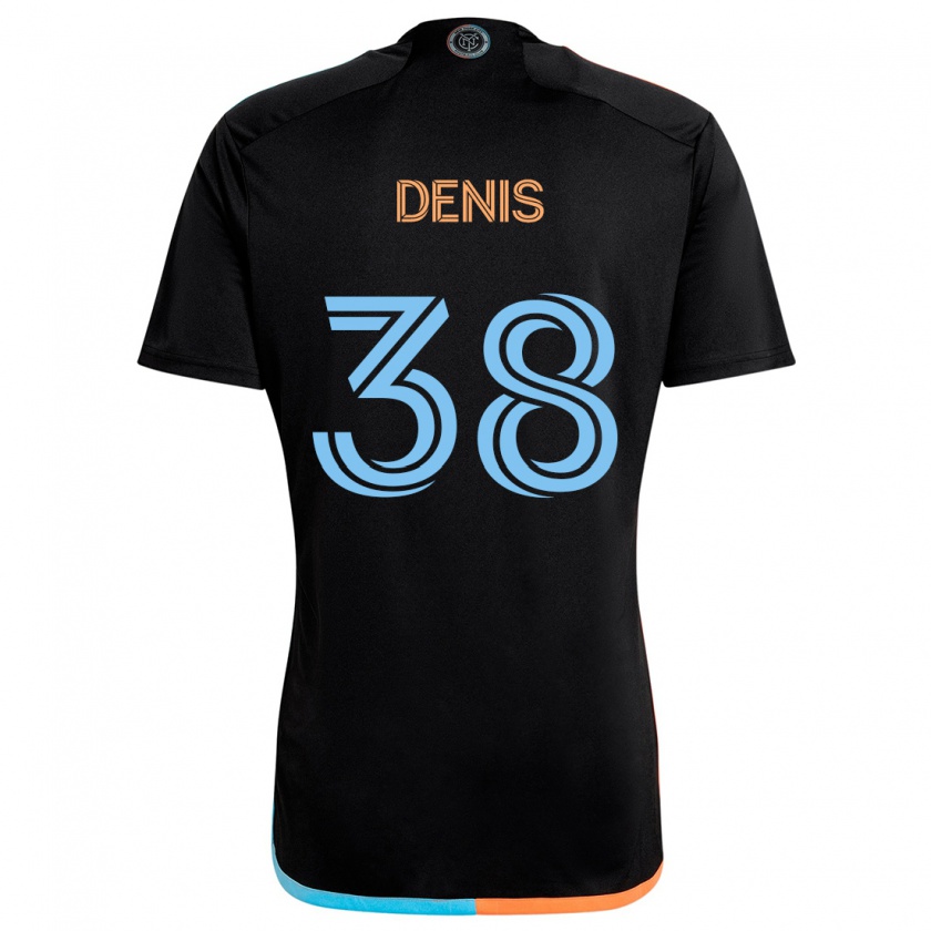 Kandiny Homme Maillot John Denis #38 Noir Orange Bleu Tenues Extérieur 2024/25 T-Shirt