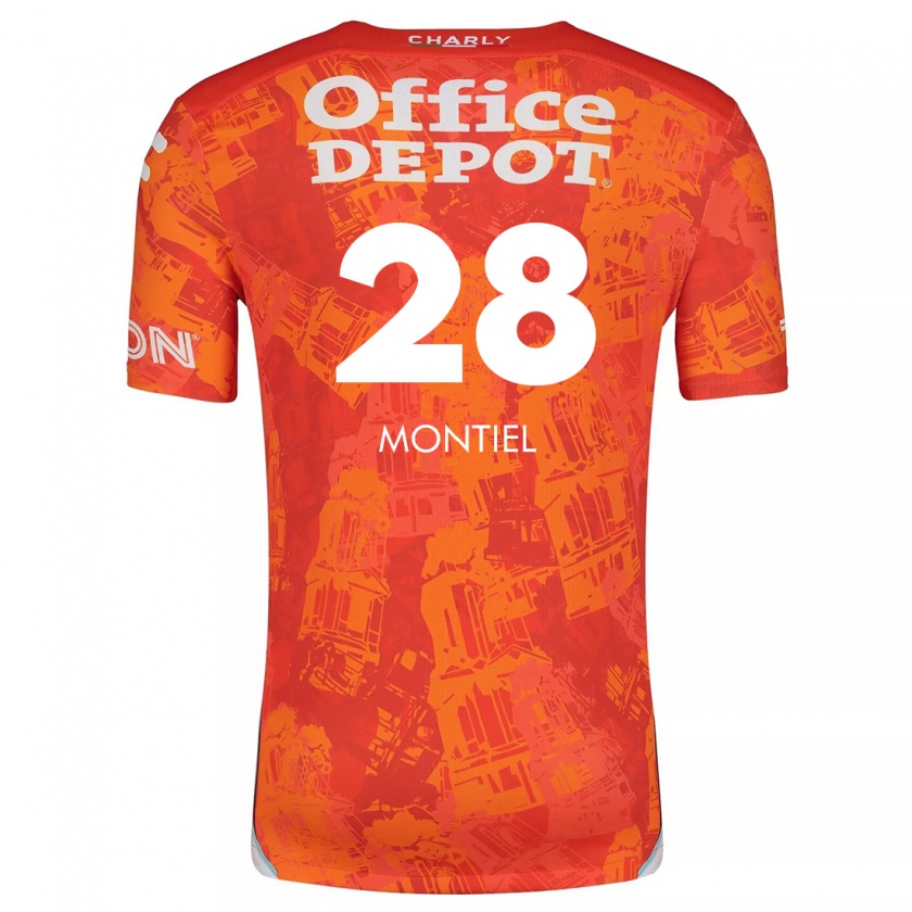 Kandiny Homme Maillot Elías Montiel #28 Orange White Tenues Extérieur 2024/25 T-Shirt