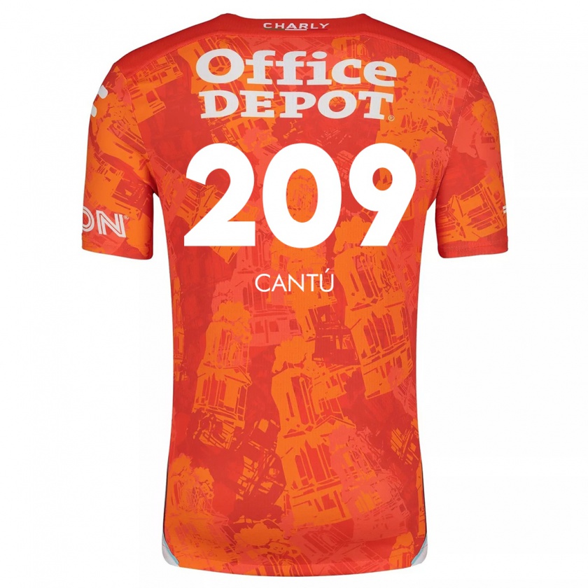 Kandiny Homme Maillot Juan Cantú #209 Orange White Tenues Extérieur 2024/25 T-Shirt