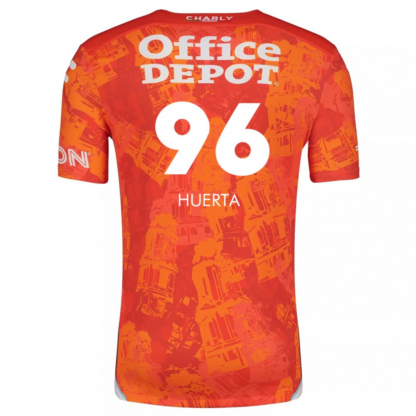 Kandiny Homme Maillot Edwin Huerta #96 Orange White Tenues Extérieur 2024/25 T-Shirt