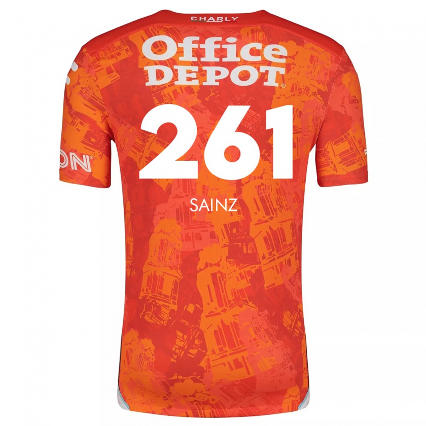 Kandiny Homme Maillot Diego Sáinz #261 Orange White Tenues Extérieur 2024/25 T-Shirt