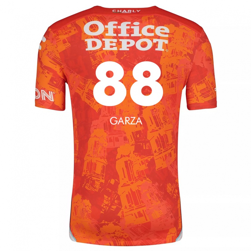 Kandiny Homme Maillot Adrián Garza #88 Orange White Tenues Extérieur 2024/25 T-Shirt