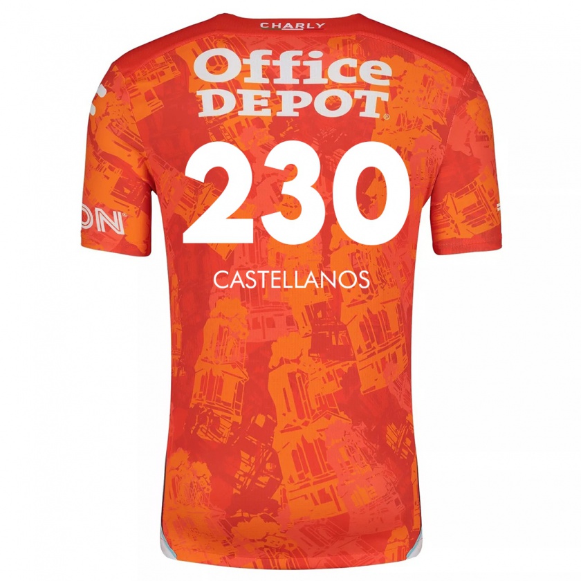 Kandiny Homme Maillot Edson Castellanos #230 Orange White Tenues Extérieur 2024/25 T-Shirt