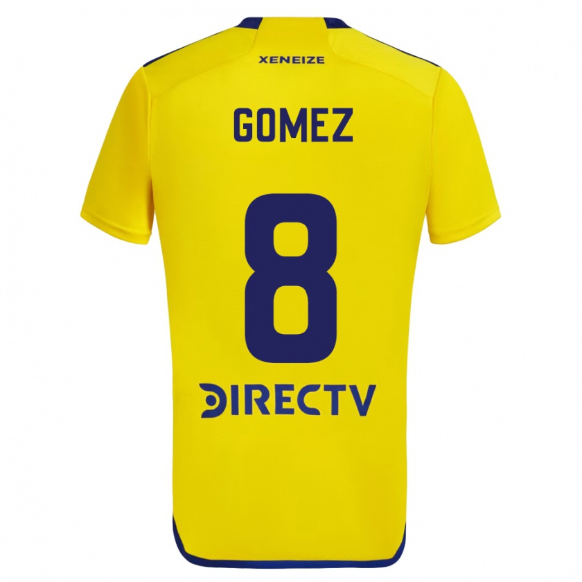 Kandiny Homme Maillot Camila Gomez Ares #8 Jaune Bleu Tenues Extérieur 2024/25 T-Shirt