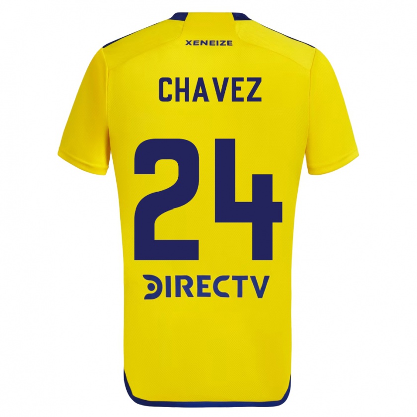 Kandiny Homme Maillot Gabriela Chavez #24 Jaune Bleu Tenues Extérieur 2024/25 T-Shirt