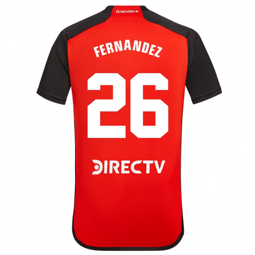 Kandiny Homme Maillot Nacho Fernández #26 Rouge Noir Blanc Tenues Extérieur 2024/25 T-Shirt