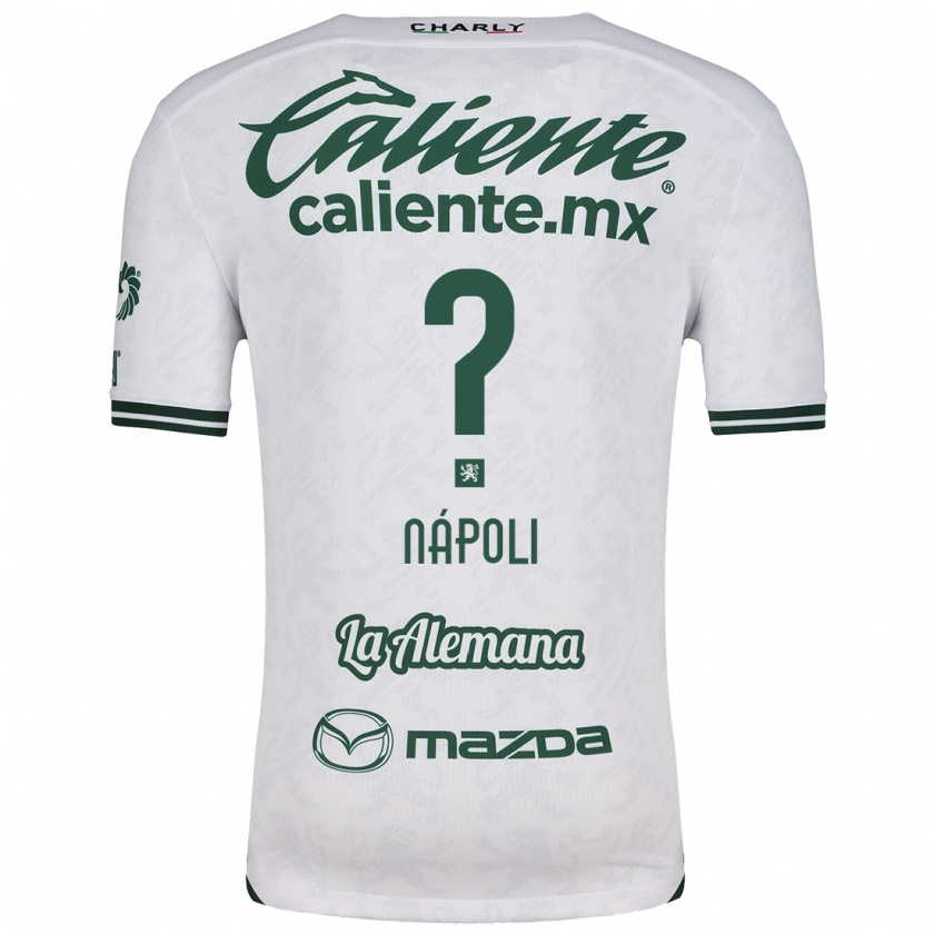 Kandiny Homme Maillot Gonzalo Nápoli #0 Blanc Vert Tenues Extérieur 2024/25 T-Shirt