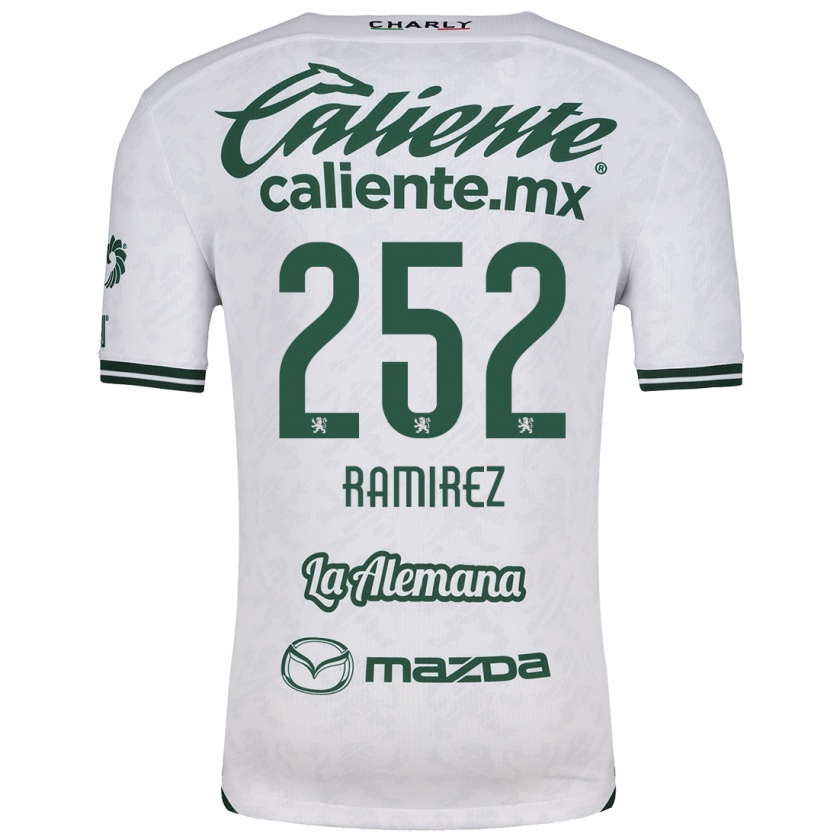 Kandiny Homme Maillot Luis Ramírez #252 Blanc Vert Tenues Extérieur 2024/25 T-Shirt