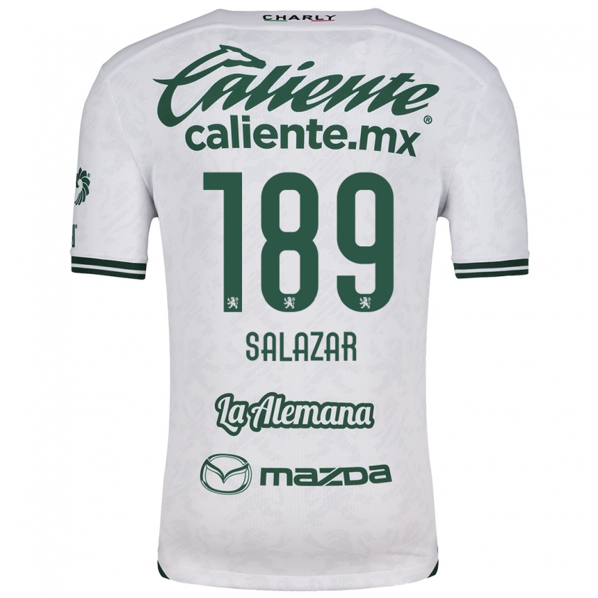 Kandiny Homme Maillot José Salazar #189 Blanc Vert Tenues Extérieur 2024/25 T-Shirt