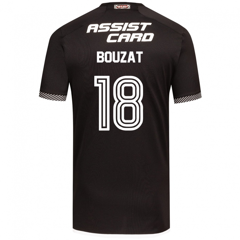 Kandiny Homme Maillot Agustín Bouzat #18 Noir Blanc Tenues Extérieur 2024/25 T-Shirt