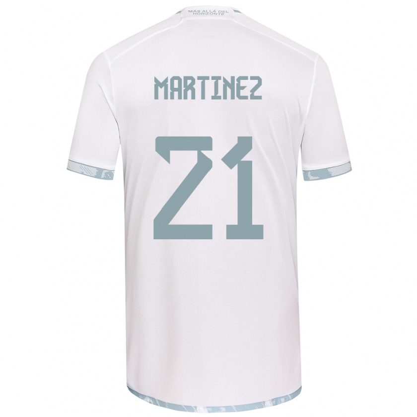 Kandiny Homme Maillot Maria Martínez #21 Blanc Gris Tenues Extérieur 2024/25 T-Shirt