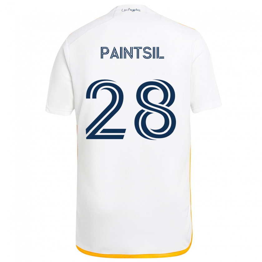 Kandiny Femme Maillot Joseph Paintsil #28 Blanc Jaune Tenues Domicile 2024/25 T-Shirt