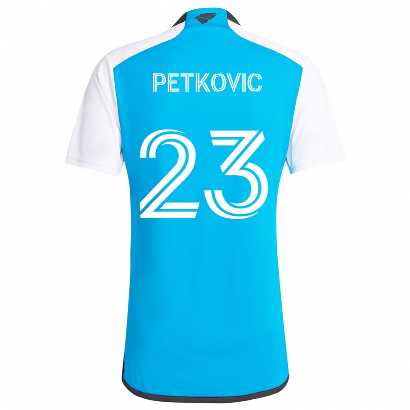 Kandiny Femme Maillot Nikola Petkovic #23 Bleu Blanc Tenues Domicile 2024/25 T-Shirt