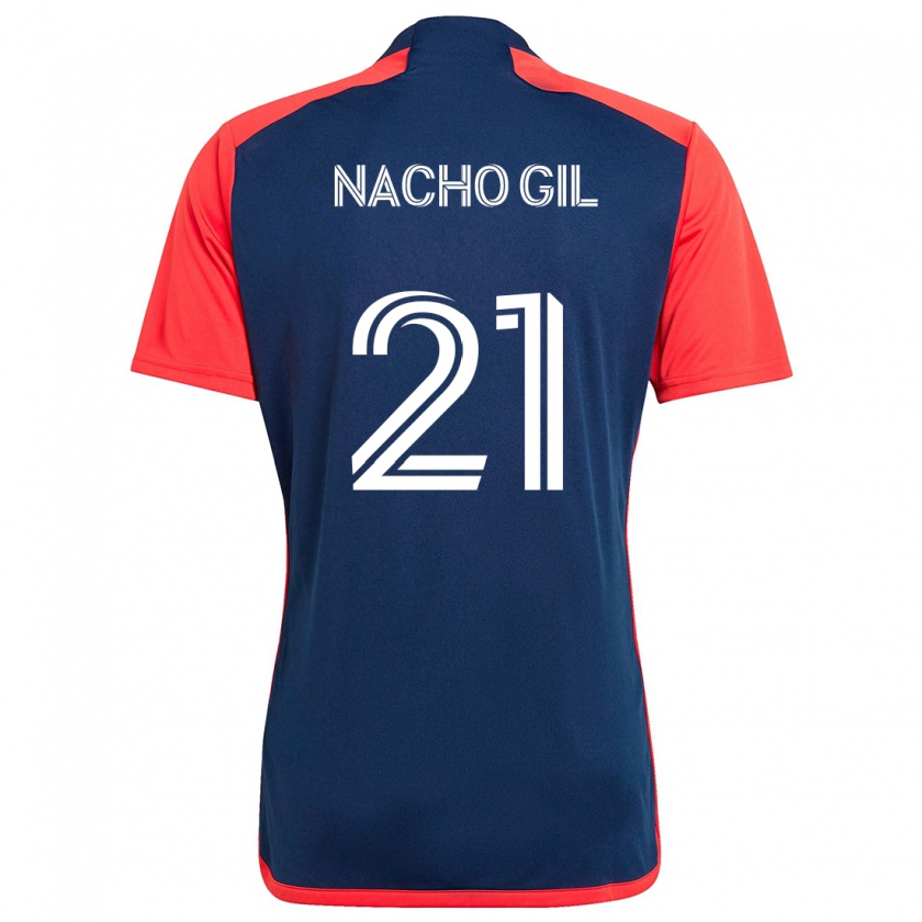 Kandiny Femme Maillot Nacho Gil #21 Bleu Rouge Tenues Domicile 2024/25 T-Shirt