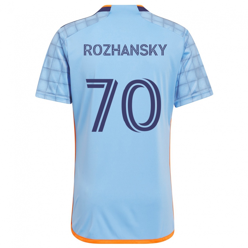 Kandiny Femme Maillot Jake Rozhansky #70 Bleu Orange Tenues Domicile 2024/25 T-Shirt