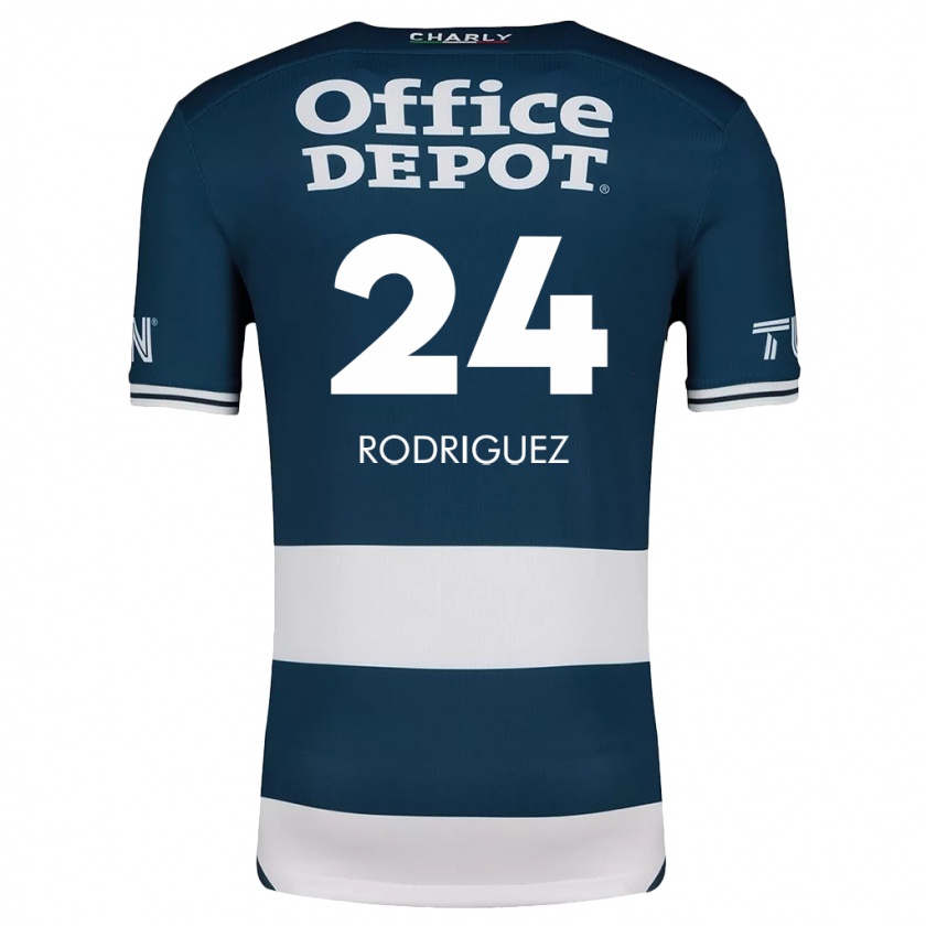 Kandiny Femme Maillot Luis Rodríguez #24 Bleu Blanc Tenues Domicile 2024/25 T-Shirt