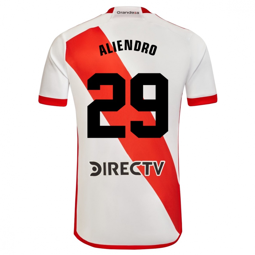 Kandiny Femme Maillot Rodrigo Aliendro #29 Blanc Rouge Tenues Domicile 2024/25 T-Shirt