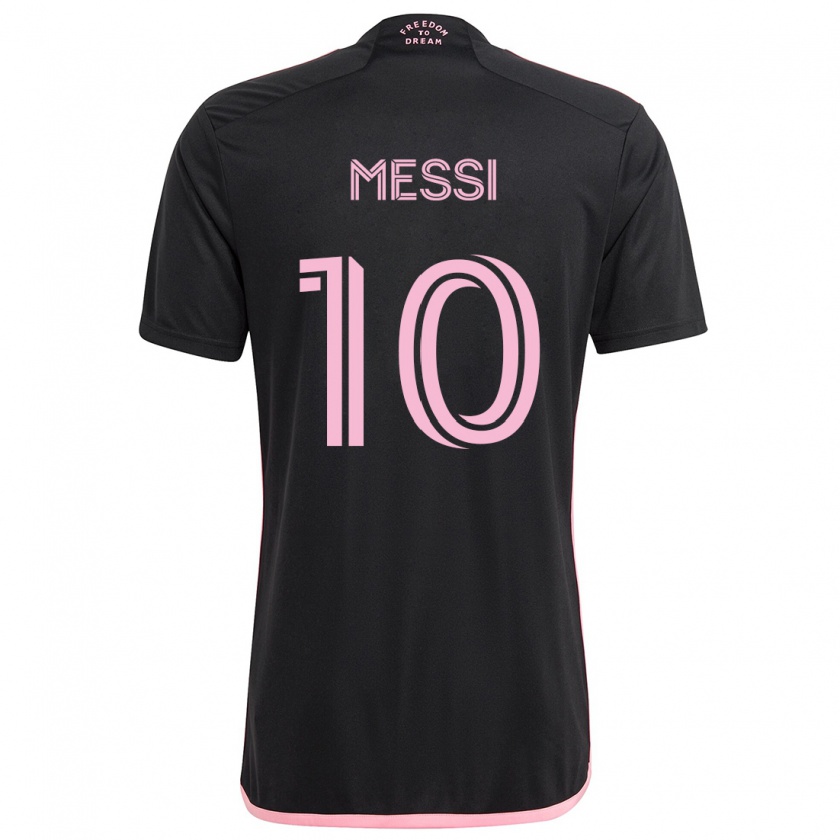 Kandiny Femme Maillot Lionel Messi #10 Noir Tenues Extérieur 2024/25 T-Shirt