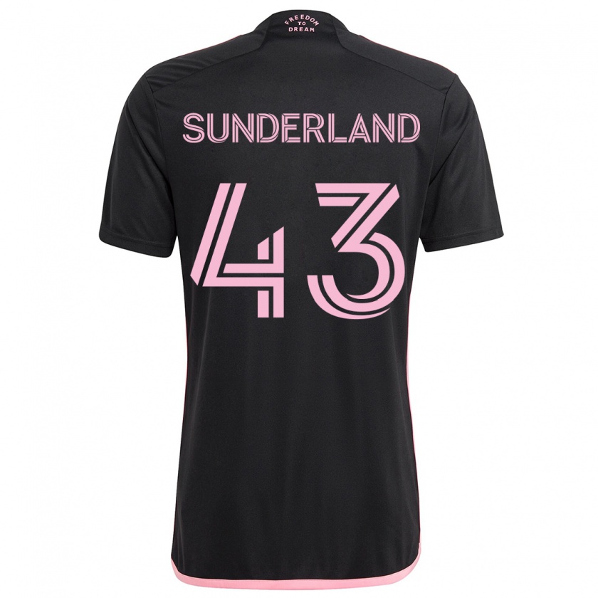 Kandiny Femme Maillot Lawson Sunderland #43 Noir Tenues Extérieur 2024/25 T-Shirt