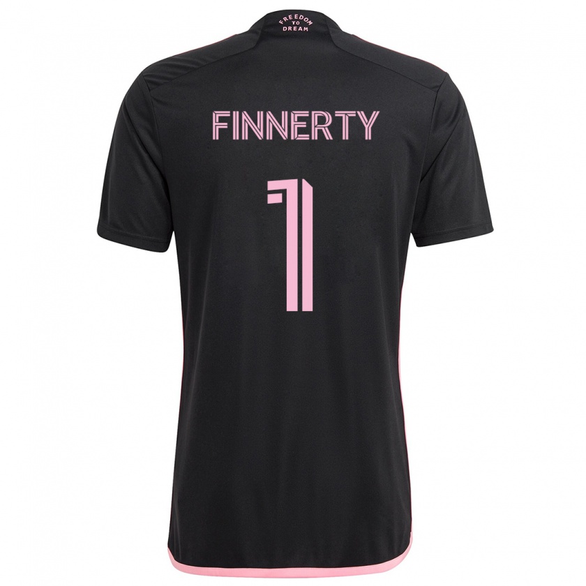 Kandiny Femme Maillot Owen Finnerty #1 Noir Tenues Extérieur 2024/25 T-Shirt