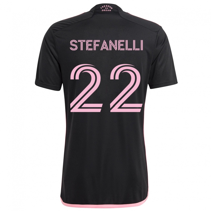 Kandiny Femme Maillot Nicolás Stefanelli #22 Noir Tenues Extérieur 2024/25 T-Shirt