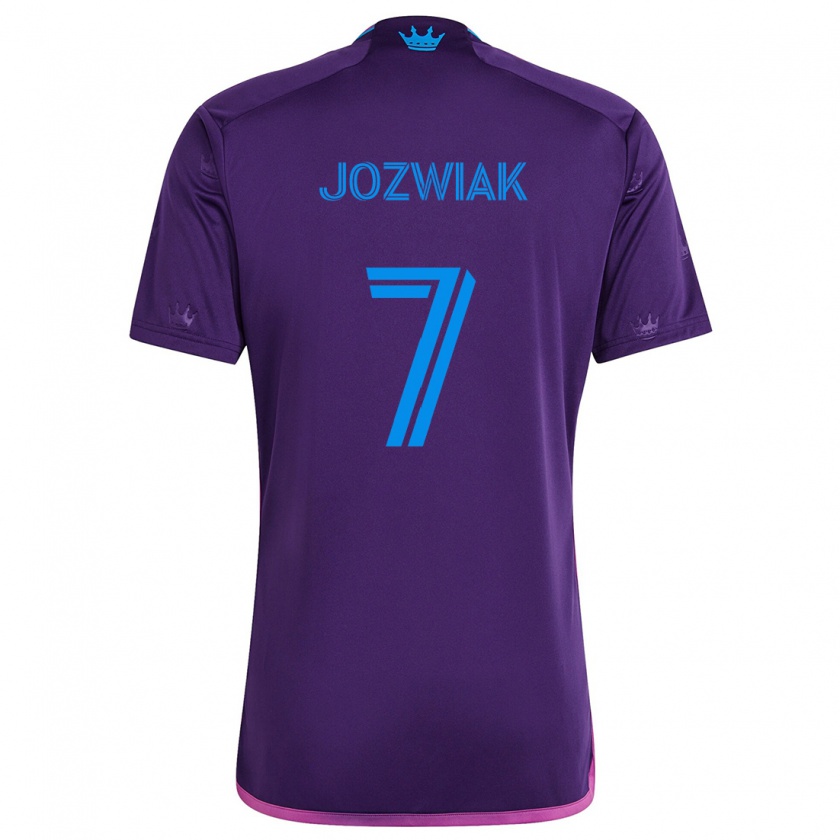 Kandiny Femme Maillot Kamil Józwiak #7 Bleu Violet Tenues Extérieur 2024/25 T-Shirt