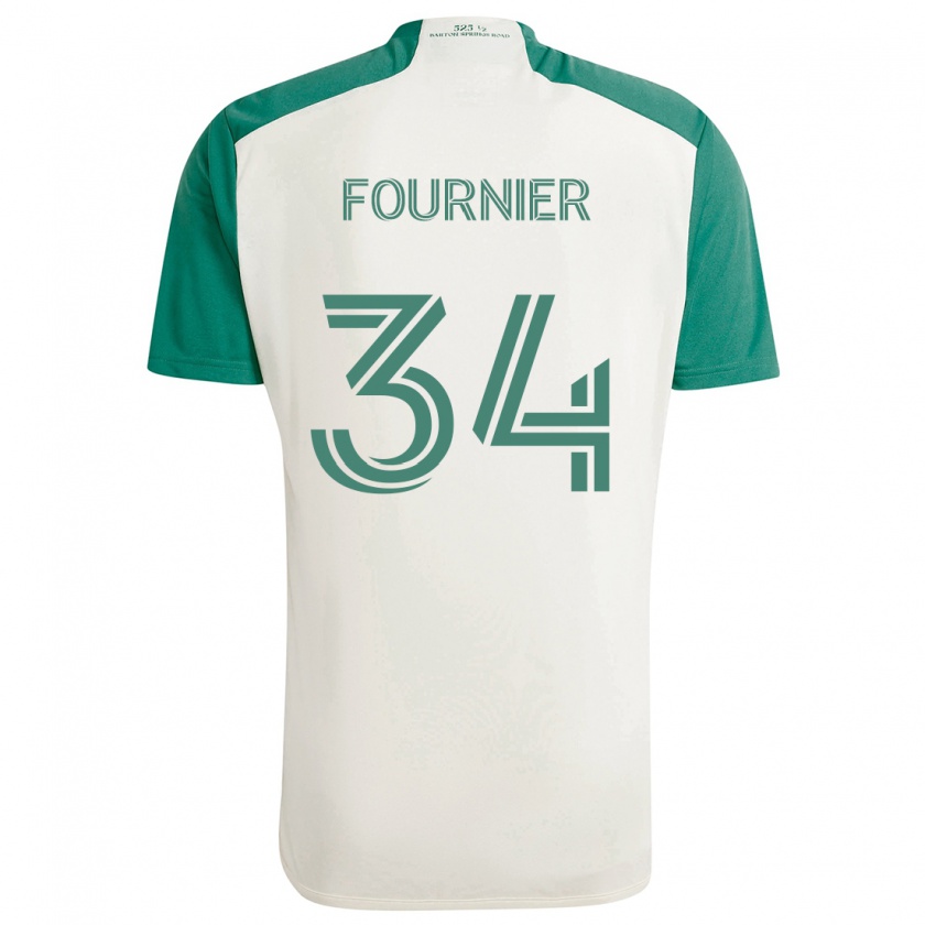 Kandiny Femme Maillot Drake Fournier #34 Couleurs Beiges Vert Tenues Extérieur 2024/25 T-Shirt