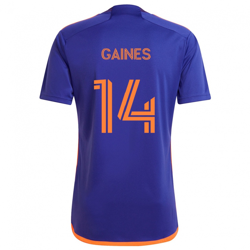 Kandiny Femme Maillot Mckinze Gaines #14 Violet Orange Tenues Extérieur 2024/25 T-Shirt