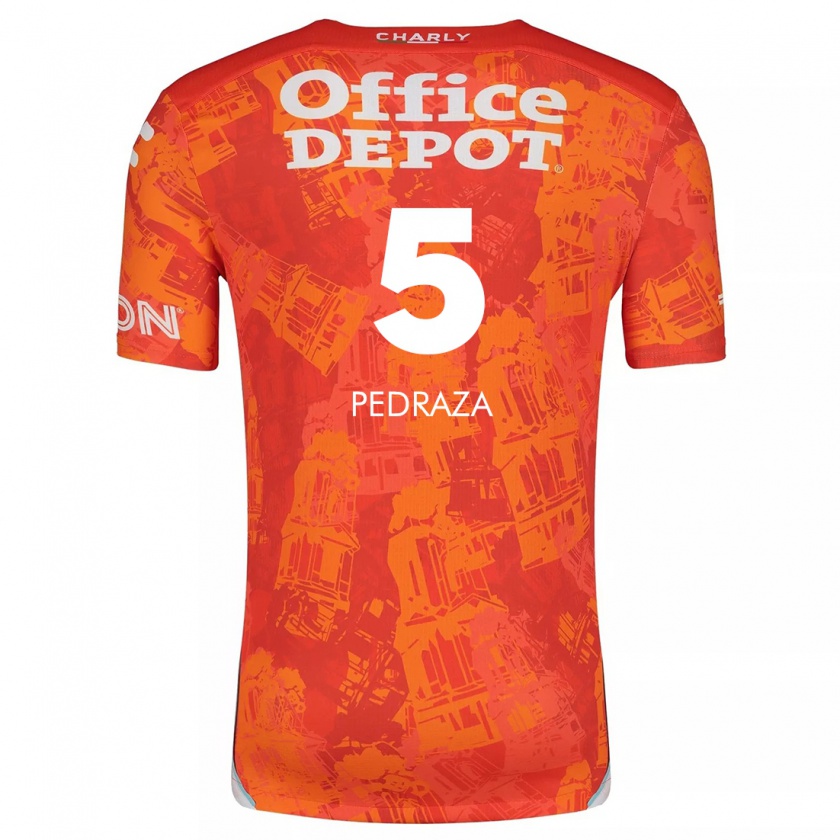 Kandiny Femme Maillot Pedro Pedraza #5 Orange White Tenues Extérieur 2024/25 T-Shirt