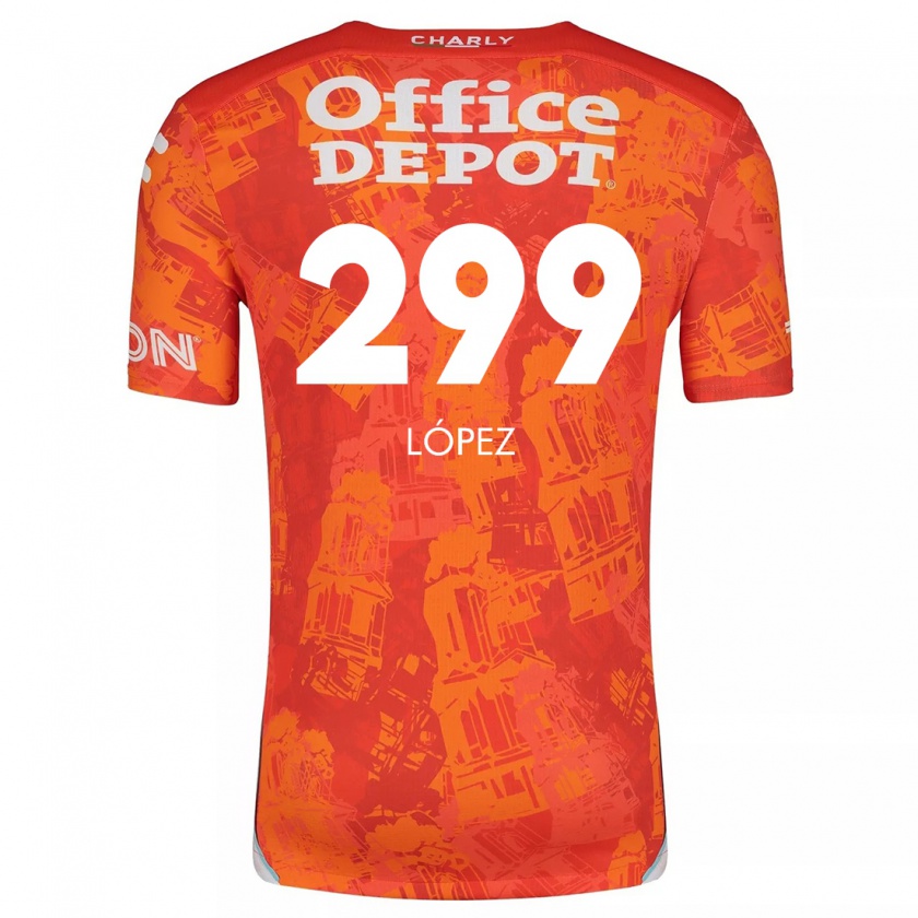 Kandiny Femme Maillot Santiago López #299 Orange White Tenues Extérieur 2024/25 T-Shirt