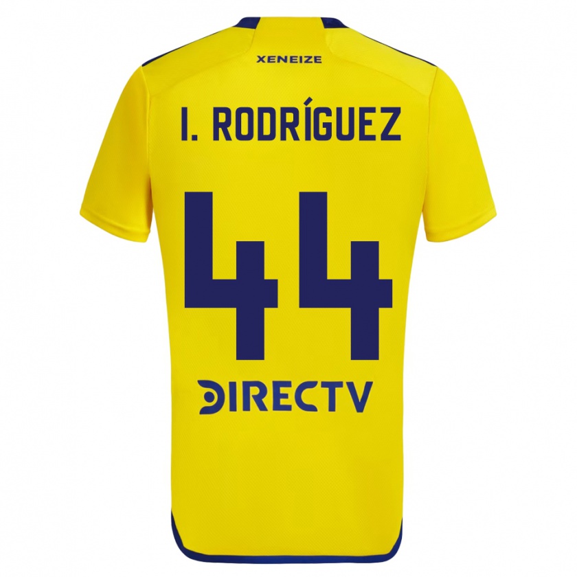 Kandiny Femme Maillot Ignacio Rodríguez #44 Jaune Bleu Tenues Extérieur 2024/25 T-Shirt