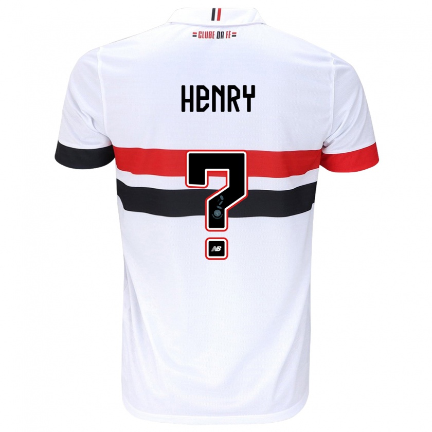 Kandiny Enfant Maillot Thierry Henry #0 Blanc Rouge Noir Tenues Domicile 2024/25 T-Shirt