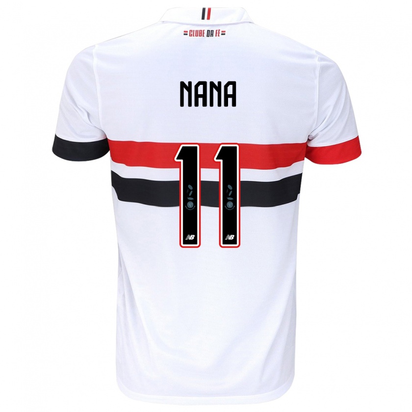 Kandiny Enfant Maillot Naná #11 Blanc Rouge Noir Tenues Domicile 2024/25 T-Shirt