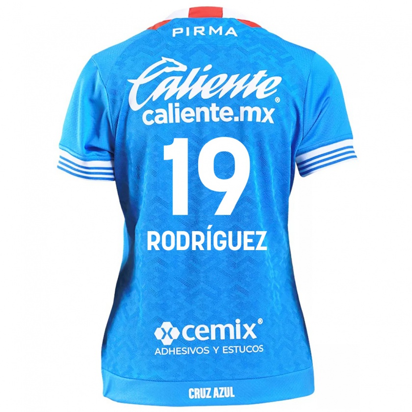 Kandiny Enfant Maillot Carlos Rodríguez #19 Bleu Ciel Tenues Domicile 2024/25 T-Shirt