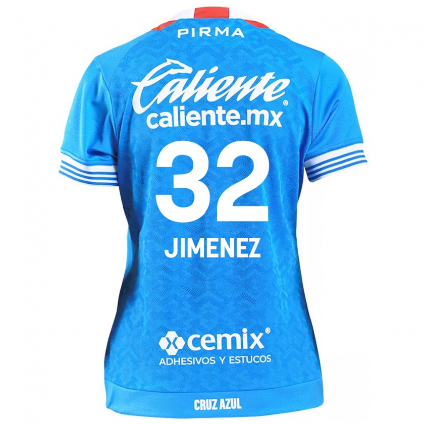 Kandiny Enfant Maillot Cristian Jiménez #32 Bleu Ciel Tenues Domicile 2024/25 T-Shirt