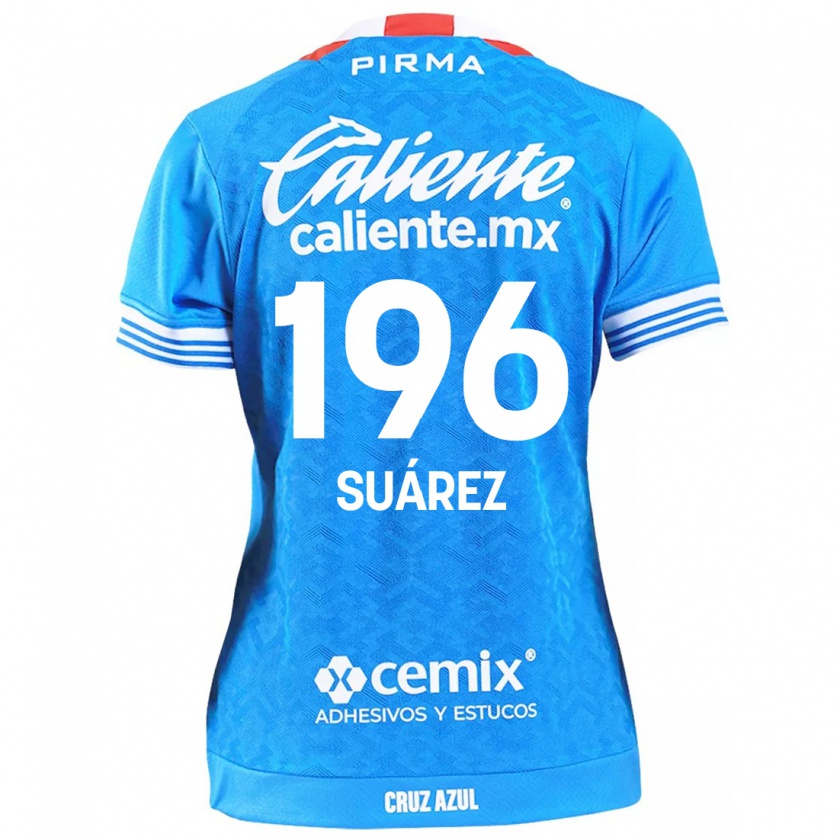 Kandiny Enfant Maillot Javier Suárez #196 Bleu Ciel Tenues Domicile 2024/25 T-Shirt