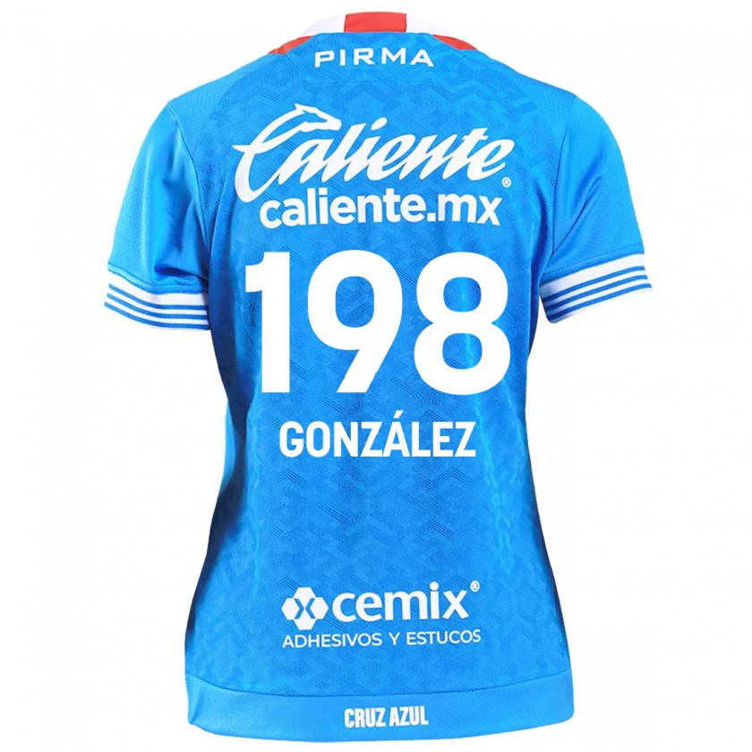 Kandiny Enfant Maillot Kenneth González #198 Bleu Ciel Tenues Domicile 2024/25 T-Shirt