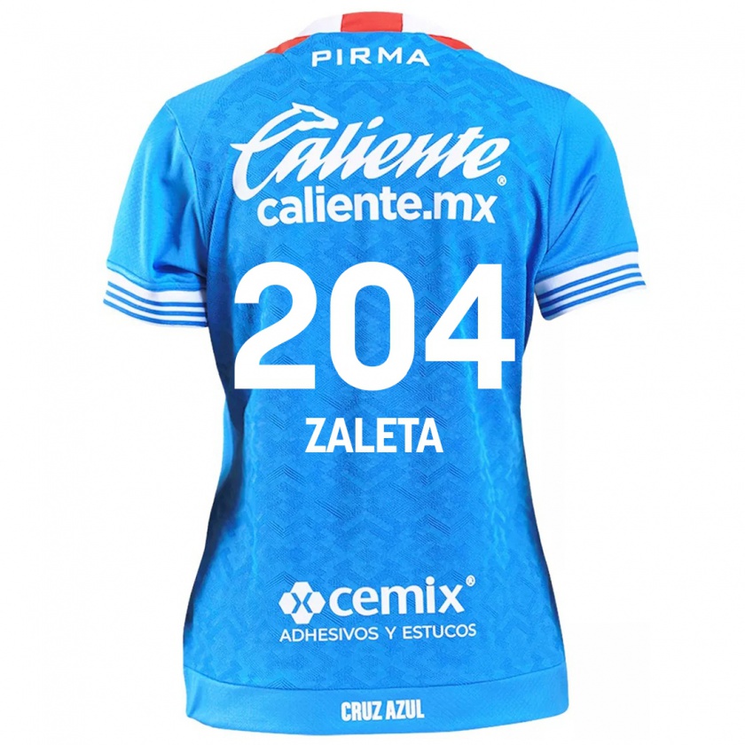 Kandiny Enfant Maillot Mauro Zaleta #204 Bleu Ciel Tenues Domicile 2024/25 T-Shirt