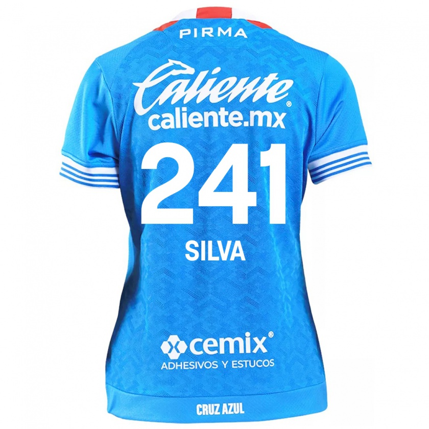 Kandiny Enfant Maillot Iván Silva #241 Bleu Ciel Tenues Domicile 2024/25 T-Shirt