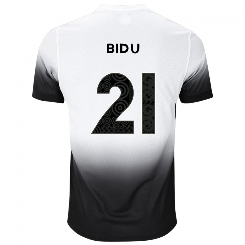 Kandiny Enfant Maillot Matheus Bidu #21 Blanc Noir Tenues Domicile 2024/25 T-Shirt