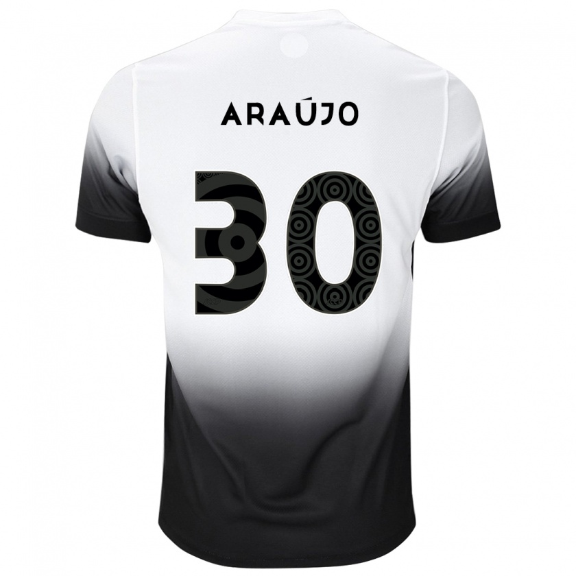 Kandiny Enfant Maillot Matheus Araújo #30 Blanc Noir Tenues Domicile 2024/25 T-Shirt