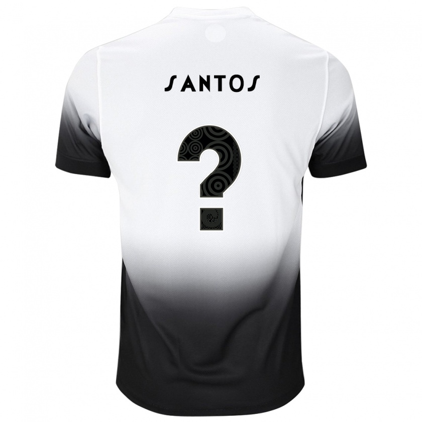 Kandiny Enfant Maillot Renato Santos #0 Blanc Noir Tenues Domicile 2024/25 T-Shirt